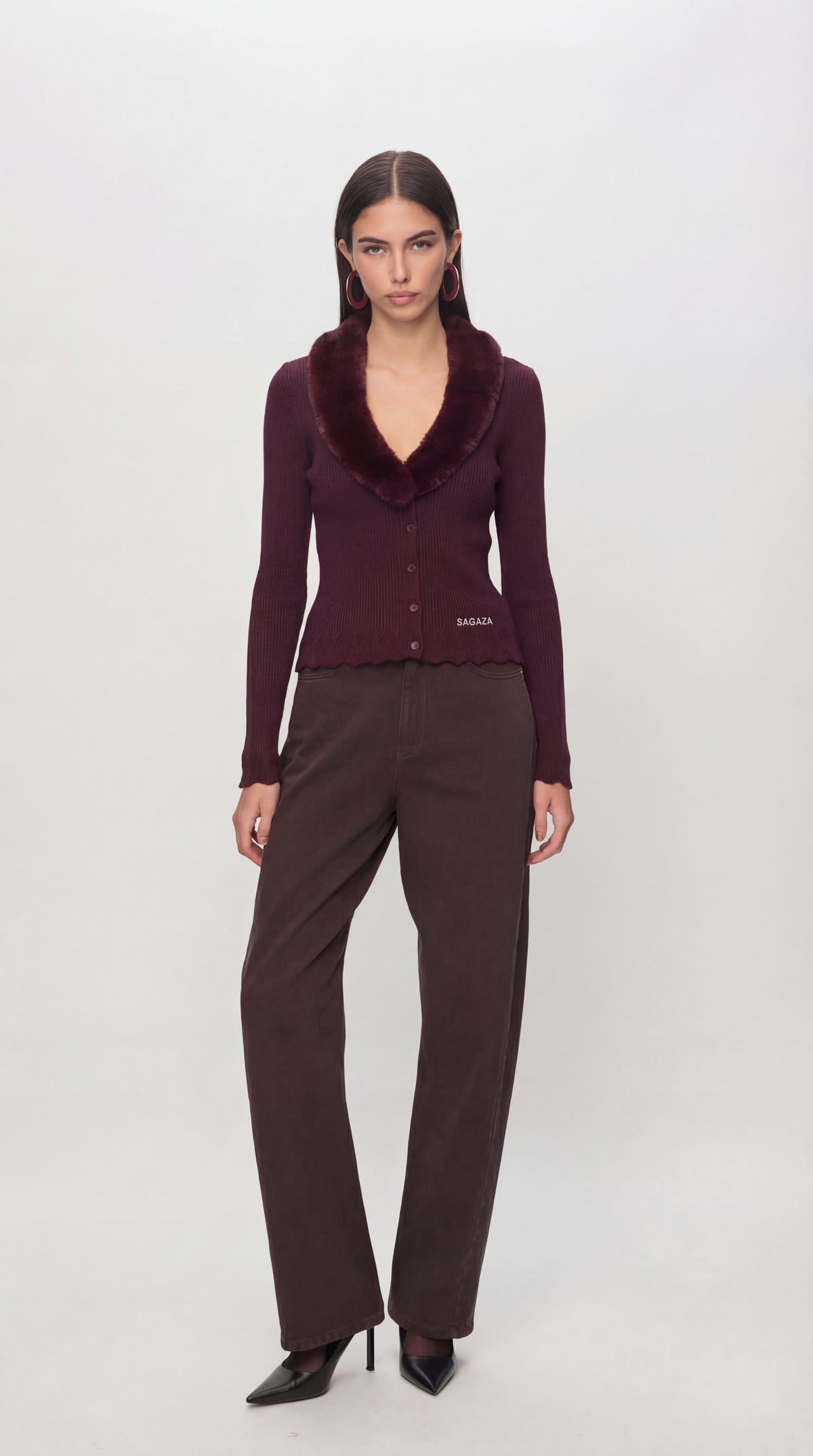 Angelina Top in Burgundy