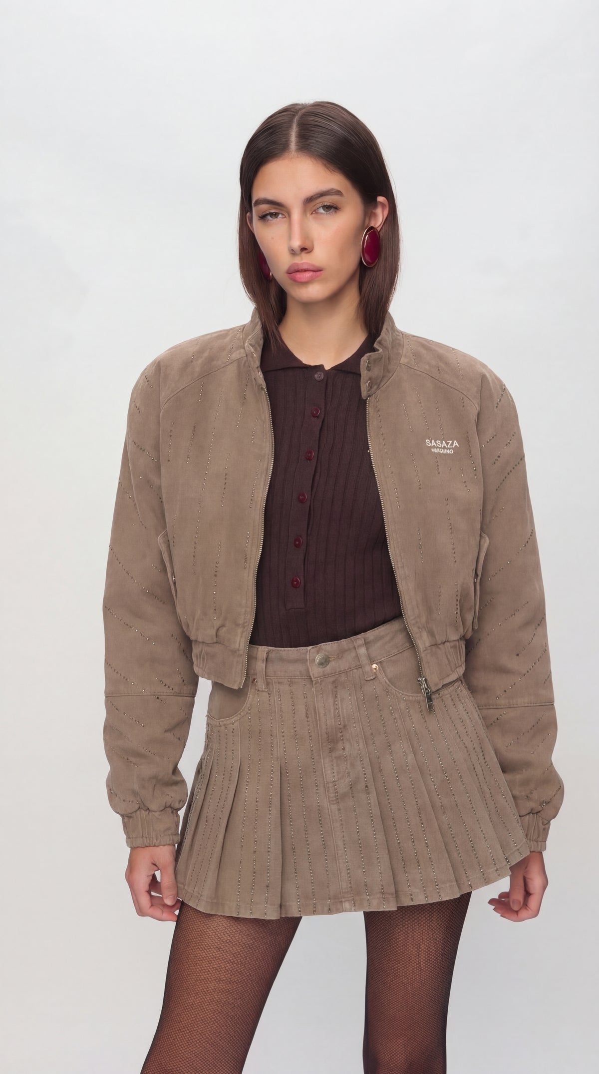 La Boca de Dragon Cyristal-Detailed Jacket